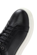 Men's Black Thick Sole Lace Up Leather Sneaker | Derimod Men's Black Thick Sole Lace Up Leather Sneaker | Derimod