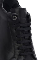 Men's Black Thick Sole Lace Up Leather Sneaker | Derimod Men's Black Thick Sole Lace Up Leather Sneaker | Derimod