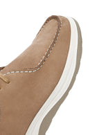 Men's Mink Lace-Up Nubuck Leather Comfort Shoes | Derimod Men's Mink Lace-Up Nubuck Leather Comfort Shoes | Derimod