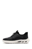 Erkek Siyah Bağcıklı Kalın Tabanlı Deri Sneaker | Derimod Erkek Siyah Bağcıklı Kalın Tabanlı Deri Sneaker | Derimod