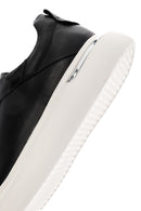Erkek Siyah Bağcıklı Kalın Tabanlı Deri Sneaker | Derimod Erkek Siyah Bağcıklı Kalın Tabanlı Deri Sneaker | Derimod