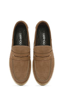 Men's Beige Suede Leather Casual Loafer | Derimod Men's Beige Suede Leather Casual Loafer | Derimod