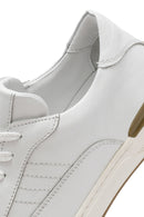 Men's White Lace-up Leather Sneaker | Derimod Men's White Lace-up Leather Sneaker | Derimod