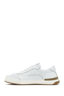 Men's White Lace-up Leather Sneaker | Derimod Men's White Lace-up Leather Sneaker | Derimod