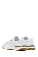 Men's White Lace-up Leather Sneaker | Derimod Men's White Lace-up Leather Sneaker | Derimod
