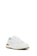 Men's White Lace-up Leather Sneaker | Derimod Men's White Lace-up Leather Sneaker | Derimod