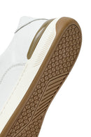 Men's White Lace-up Leather Sneaker | Derimod Men's White Lace-up Leather Sneaker | Derimod