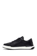 Erkek Siyah Bağcıklı Deri Sneaker | Derimod Erkek Siyah Bağcıklı Deri Sneaker | Derimod