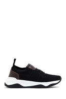 Derimod Zero Men's Black Thick Soled Fabric Sneaker | Derimod Derimod Zero Men's Black Thick Soled Fabric Sneaker | Derimod