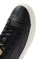Erkek Siyah Bağcıklı Deri Sneaker | Derimod Erkek Siyah Bağcıklı Deri Sneaker | Derimod