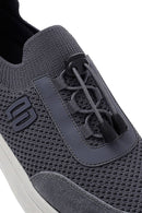 Derimod Zero Erkek Gri Kalın Tabanlı Kumaş Sneaker | Derimod Derimod Zero Erkek Gri Kalın Tabanlı Kumaş Sneaker | Derimod