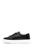 Erkek Siyah Bağcıklı Kalın Tabanlı Deri Sneaker | Derimod Erkek Siyah Bağcıklı Kalın Tabanlı Deri Sneaker | Derimod