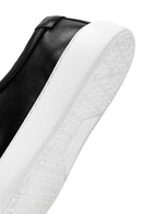 Erkek Siyah Bağcıklı Kalın Tabanlı Deri Sneaker | Derimod Erkek Siyah Bağcıklı Kalın Tabanlı Deri Sneaker | Derimod
