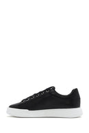 Men's Black Lace-up Leather Sneaker | Derimod Men's Black Lace-up Leather Sneaker | Derimod