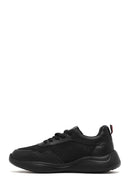 Erkek Siyah Bağcıklı Kalın Tabanlı Deri Casual Sneaker | Derimod Erkek Siyah Bağcıklı Kalın Tabanlı Deri Casual Sneaker | Derimod