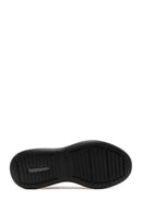 Erkek Siyah Bağcıklı Kalın Tabanlı Deri Casual Sneaker | Derimod Erkek Siyah Bağcıklı Kalın Tabanlı Deri Casual Sneaker | Derimod