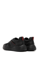 Erkek Siyah Bağcıklı Kalın Tabanlı Deri Casual Sneaker | Derimod Erkek Siyah Bağcıklı Kalın Tabanlı Deri Casual Sneaker | Derimod