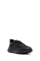 Erkek Siyah Bağcıklı Kalın Tabanlı Deri Casual Sneaker | Derimod Erkek Siyah Bağcıklı Kalın Tabanlı Deri Casual Sneaker | Derimod