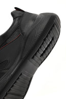 Erkek Siyah Bağcıklı Kalın Tabanlı Deri Casual Sneaker | Derimod Erkek Siyah Bağcıklı Kalın Tabanlı Deri Casual Sneaker | Derimod