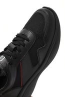 Erkek Siyah Bağcıklı Kalın Tabanlı Deri Casual Sneaker | Derimod Erkek Siyah Bağcıklı Kalın Tabanlı Deri Casual Sneaker | Derimod