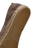 Erkek Vizon Süet Deri Espadril | Derimod Erkek Vizon Süet Deri Espadril | Derimod