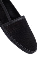Men's Black Suede Leather Espadrilles | Derimod Men's Black Suede Leather Espadrilles | Derimod