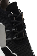 Erkek Siyah Bağcıklı Kalın Tabanlı Deri Sneaker | Derimod Erkek Siyah Bağcıklı Kalın Tabanlı Deri Sneaker | Derimod