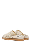 Women's Gold Braided Slippers | Derimod Women's Gold Braided Slippers | Derimod
