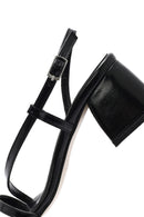 Women's Black Ankle Strap Low Heeled Sandals | Derimod Women's Black Ankle Strap Low Heeled Sandals | Derimod
