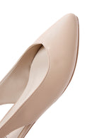 Women's Beige Open-Back Ballerinas | Derimod Women's Beige Open-Back Ballerinas | Derimod