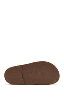 Women's Tan Thick Soled Slippers | Derimod Women's Tan Thick Soled Slippers | Derimod