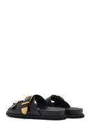 Women's Black Buckled Slippers | Derimod Women's Black Buckled Slippers | Derimod