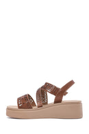 Women's Bronze Ankle Buckle Thick Soled Sandals | Derimod Women's Bronze Ankle Buckle Thick Soled Sandals | Derimod
