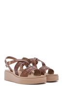 Women's Bronze Ankle Buckle Thick Soled Sandals | Derimod Women's Bronze Ankle Buckle Thick Soled Sandals | Derimod