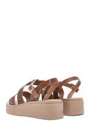 Women's Bronze Ankle Buckle Thick Soled Sandals | Derimod Women's Bronze Ankle Buckle Thick Soled Sandals | Derimod