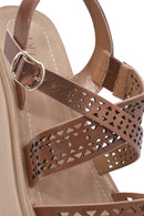Women's Bronze Ankle Buckle Thick Soled Sandals | Derimod Women's Bronze Ankle Buckle Thick Soled Sandals | Derimod