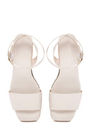 Women's Cream Ankle Strap Wedge Heel Espadrilles | Derimod Women's Cream Ankle Strap Wedge Heel Espadrilles | Derimod