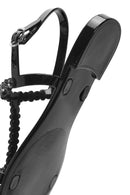 Women's Black Jelly Back Buckle Stoned Sandals | Derimod Women's Black Jelly Back Buckle Stoned Sandals | Derimod