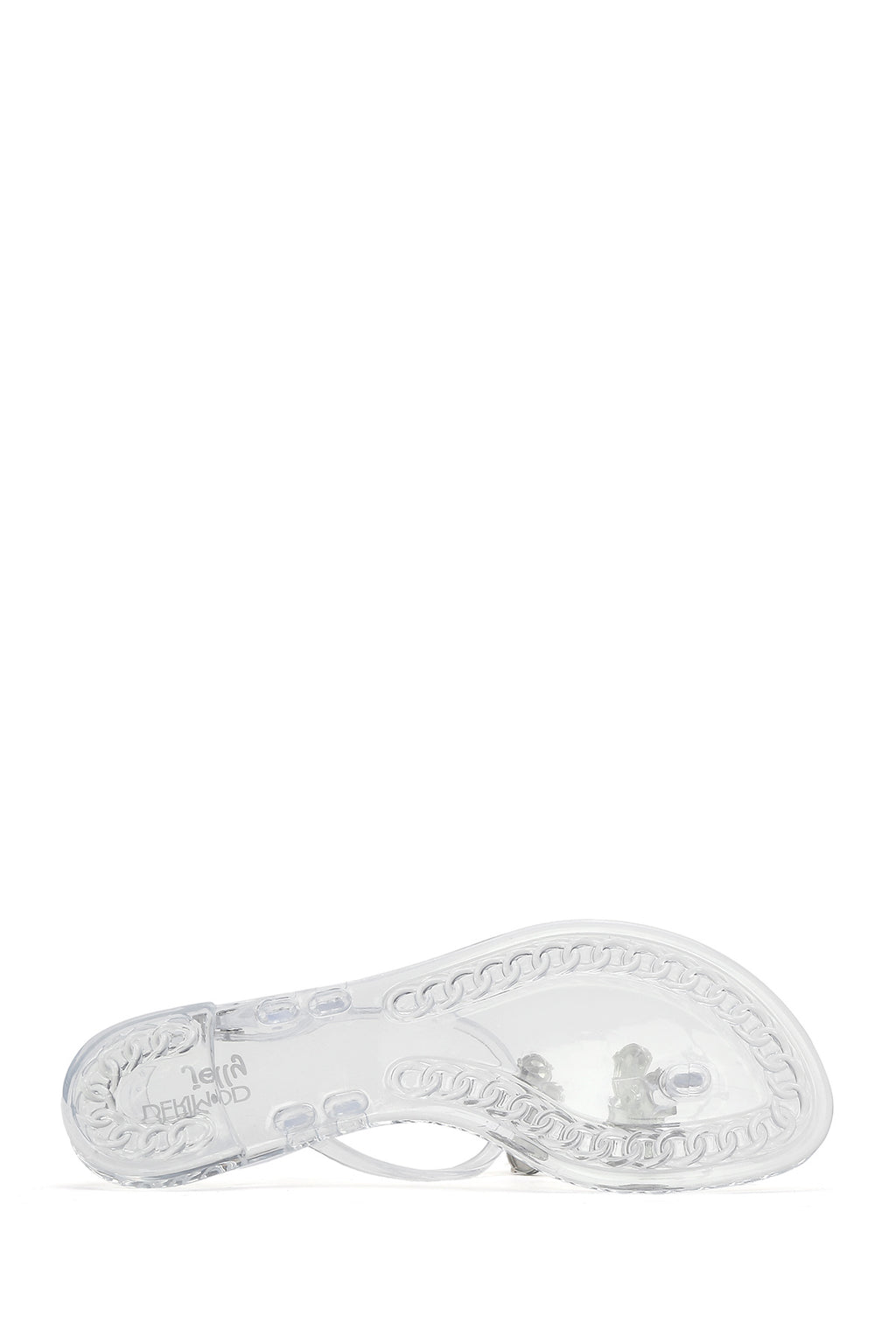 Kadın Şeffaf Jelly Arkadan Tokalı Taşlı Sandalet