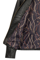 Lydia (Plus) Women's Black Wide Fit Zippered Leather Jacket | Derimod Lydia (Plus) Women's Black Wide Fit Zippered Leather Jacket | Derimod