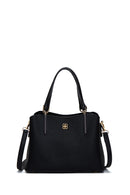 Women's Black Long Strap Printed Mini Shoulder Bag | Derimod Women's Black Long Strap Printed Mini Shoulder Bag | Derimod