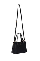 Women's Black Long Strap Printed Mini Shoulder Bag | Derimod Women's Black Long Strap Printed Mini Shoulder Bag | Derimod