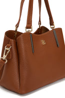 Women's Tan Long Strap Printed Mini Shoulder Bag | Derimod Women's Tan Long Strap Printed Mini Shoulder Bag | Derimod