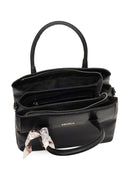 Women's Black Long Strapped Accessorized Shoulder Bag | Derimod Women's Black Long Strapped Accessorized Shoulder Bag | Derimod