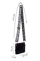 Women's Black Long Strap Plush Clutch Bag | Derimod Women's Black Long Strap Plush Clutch Bag | Derimod