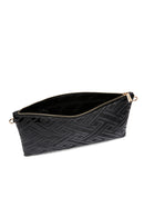 Women's Black Chain Strap Patterned Patent Leather Clutch Bag | Derimod Women's Black Chain Strap Patterned Patent Leather Clutch Bag | Derimod