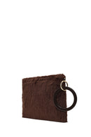 Women's Brown Chain Strap Plush Clutch Bag | Derimod Women's Brown Chain Strap Plush Clutch Bag | Derimod