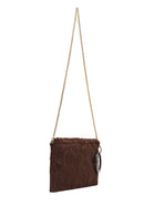 Women's Brown Chain Strap Plush Clutch Bag | Derimod Women's Brown Chain Strap Plush Clutch Bag | Derimod
