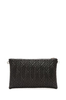 Women's Black Long Chain Strap Quilted Clutch Bag | Derimod Women's Black Long Chain Strap Quilted Clutch Bag | Derimod