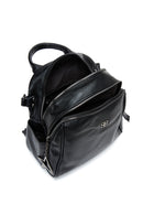 Women's Black Long Strap Backpack | Derimod Women's Black Long Strap Backpack | Derimod